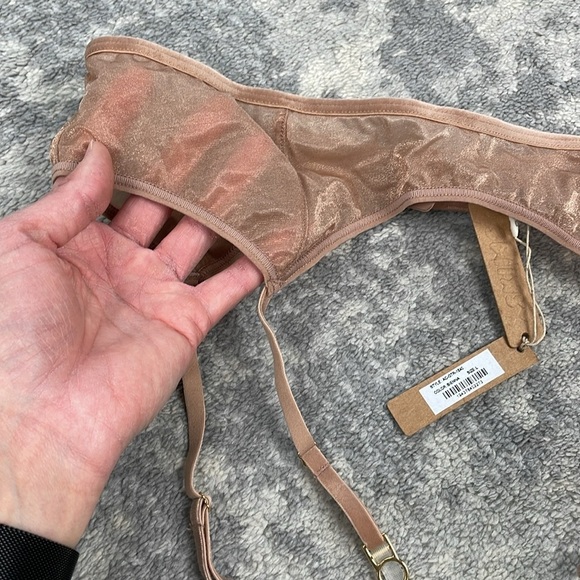 NWT SKIMS Glissenette Garter Belt in Sienna Sz L - Picture 5 of 7